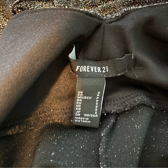 Forever 21 Black Silver Sleeveless Wide Leg Jumpsuit Size S - Picture 12 of 13